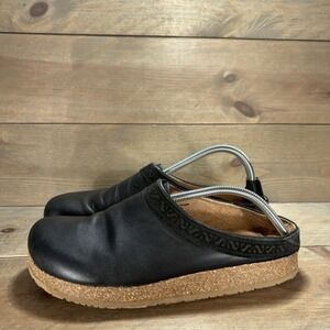 stegmann graz womens size 11 shoes black leather slip on comfort clogs